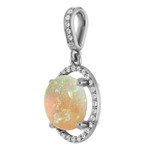 Oval White Opal 30_Sterling Silver_Oval