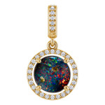 Round Boulder Opal 47_Yellow Gold_Round