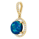 Round Black Opal 49_Yellow Gold_Round