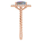 Oval Black Opal 76_Rose Gold_Oval