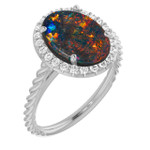 Oval Black Opal 8_Sterling Silver_Oval