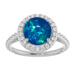 Round Black Opal 49_White Gold_Round