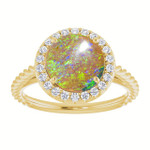 Round Boulder Opal 52_Yellow Gold_Round