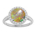 Round Boulder Opal 52_White Gold_Round