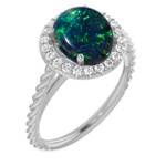 Round Black Opal 54_White Gold_Round