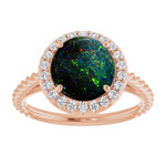 Round Boulder Opal 55_Rose Gold_Round