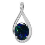 Oval Black Opal 7_Sterling Silver_Oval