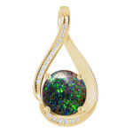 Round Boulder Opal 51_Yellow Gold_Round