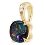 Round Boulder Opal 47_Yellow Gold_Round