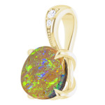 Round Boulder Opal 52_Yellow Gold_Round