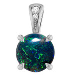 Round Black Opal 54_White Gold_Round