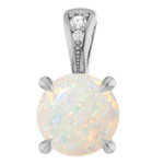 Round White Opal 57_Sterling Silver_Round