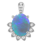 Oval Black Opal 92_Sterling Silver_Oval