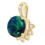 Round Black Opal 54_Yellow Gold_Round