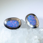 WANT YOU BACK STERLING SILVER AUSTRALIAN OPAL CUFFLINKS