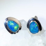 HEAVEN CAN WAIT STERLING SILVER AUSTRALIAN OPAL CUFFLINKS