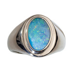 GREEN OBSESSION STERLING SILVER AUSTRALIAN OPAL RING