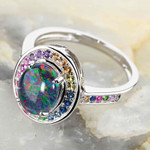 MR JONES STERLING SILVER AUSTRALIAN OPAL RING