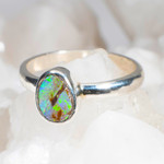 SANFORD STERLING SILVER AUSTRALIAN BOULDER OPAL RING