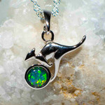 TURQUOISE TEMPTATION STERLING SILVER AUSTRALIAN OPAL NECKLACE