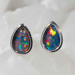 * 1 LILYWATER STERLING SILVER AUSTRALIAN OPAL EARRINGS