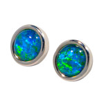 FAIRY FROST STERLING SILVER AUSTRALIAN OPAL EARRINGS