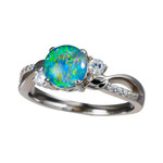 EARTHS NATURE STERLING SILVER OPAL RING