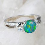 EARTHS NATURE STERLING SILVER OPAL RING