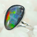 STARLET ECHO STERLING SILVER AUSTRALIAN OPAL RING