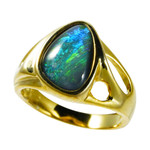 *TINSELTOWN GOLD PLATED AUSTRALIAN OPAL RING