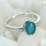 *BESPOKE STERLING SILVER AUSTRALIAN OPAL RING