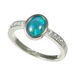 *BESPOKE STERLING SILVER AUSTRALIAN OPAL RING