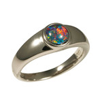 * 1 PHILANTHROPY STERLING SILVER AUSTRALIAN OPAL RING