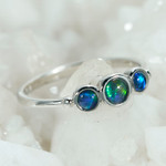 *SILVER SIREN STERLING SILVER AUSTRALIAN OPAL RING