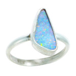 *SUNSET BOULEVARD STERLING SILVER AUSTRALIAN OPAL RING