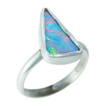 *OPAL GROVE STERLING SILVER AUSTRALIAN OPAL RING