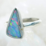 *OPAL GROVE STERLING SILVER AUSTRALIAN OPAL RING