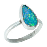 * 1 CURATED CURIOSITY STERLING SILVER AUSTRALIAN OPAL RING