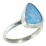 *TINTS & TONES STERLING SILVER AUSTRALIAN OPAL RING