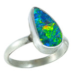 * 1 ICONOCLASTIC STERLING SILVER AUSTRALIAN OPAL RING