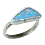 *CRAFTED CHARM STERLING SILVER AUSTRALIAN OPAL RING