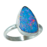 *PERSONAL TOUCH STERLING SILVER AUSTRALIAN OPAL RING