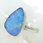 *PERSONAL TOUCH STERLING SILVER AUSTRALIAN OPAL RING