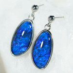 *MOONSTONE MELODIES STERLING SILVER AUSTRALIAN OPAL DROP EARRINGS