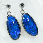 *MOONSTONE MELODIES STERLING SILVER AUSTRALIAN OPAL DROP EARRINGS