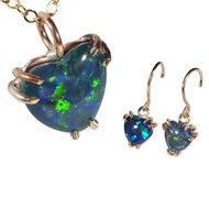 Opal heart jewelry