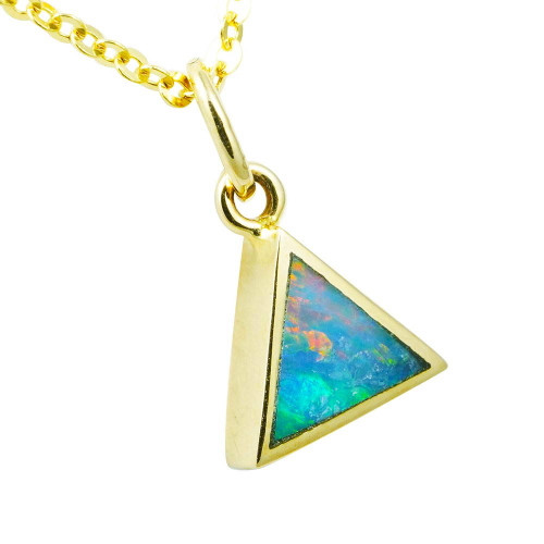 * KING TUT 14KT GOLD AUSTRALIAN OPAL NECKLACE