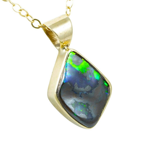 MYTHOLOGY 14KT GOLD AUSTRALIAN OPAL NECKLACE
