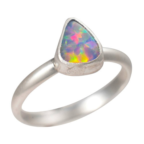* MASTERPIECE STERLING SILVER AUSTRALIAN OPAL RING