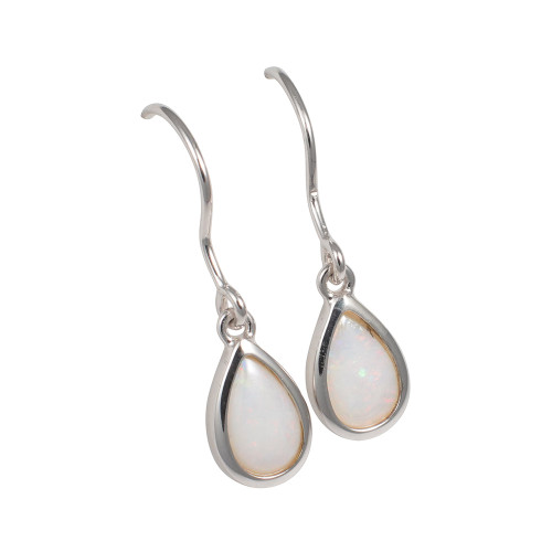 *LACE UP STERLING SILVER AUSTRALIAN OPAL EARRINGS